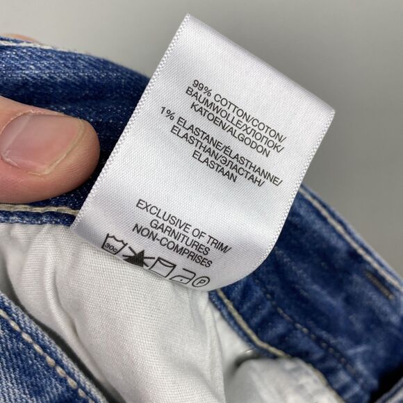 Silver‎ Jeans Eddie 36 x 30 Light Stone Wash Stretch Blue Jeans Embroidered - Picture 10 of 13